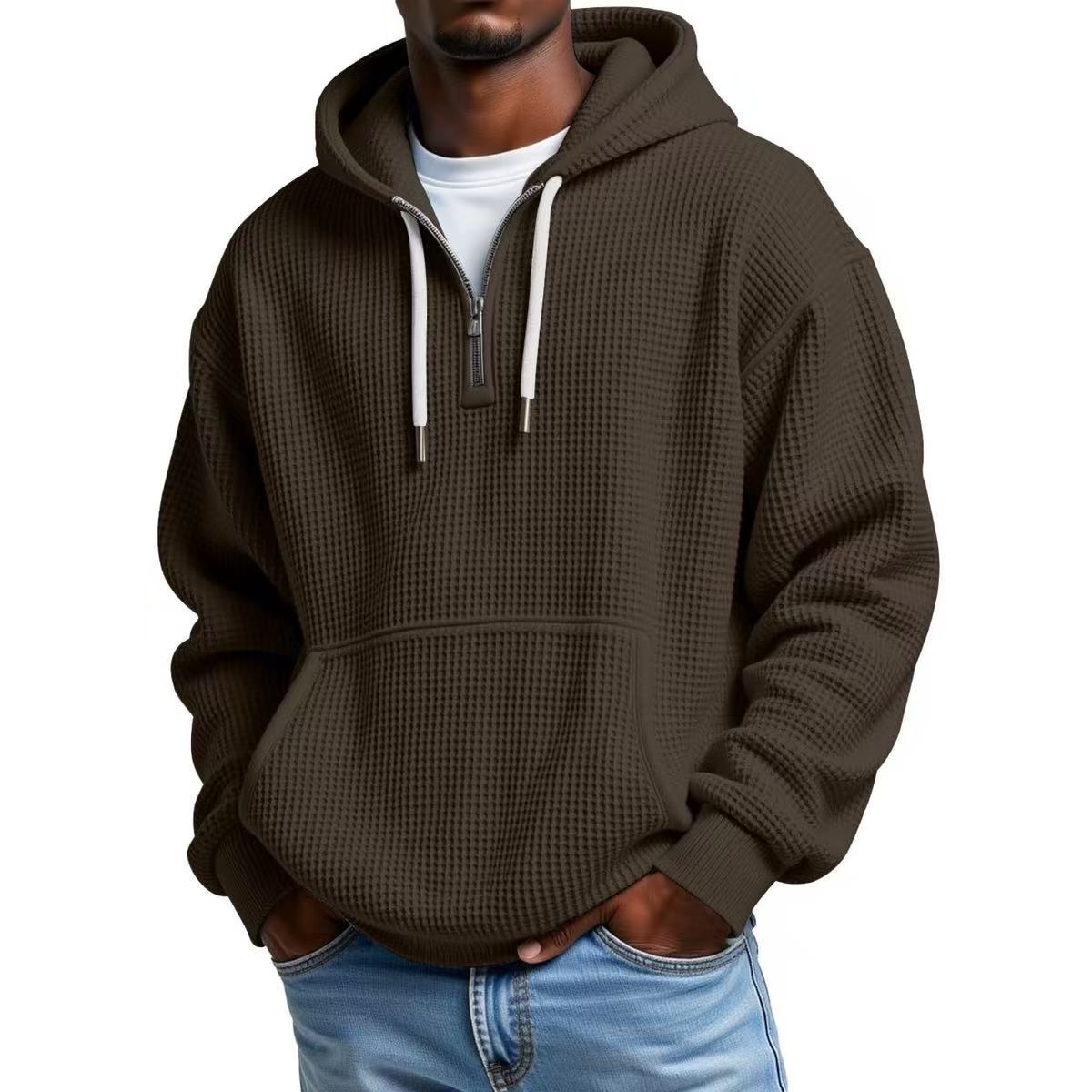 Kieran | Men's Waffle-Knit Hoodie for Winter