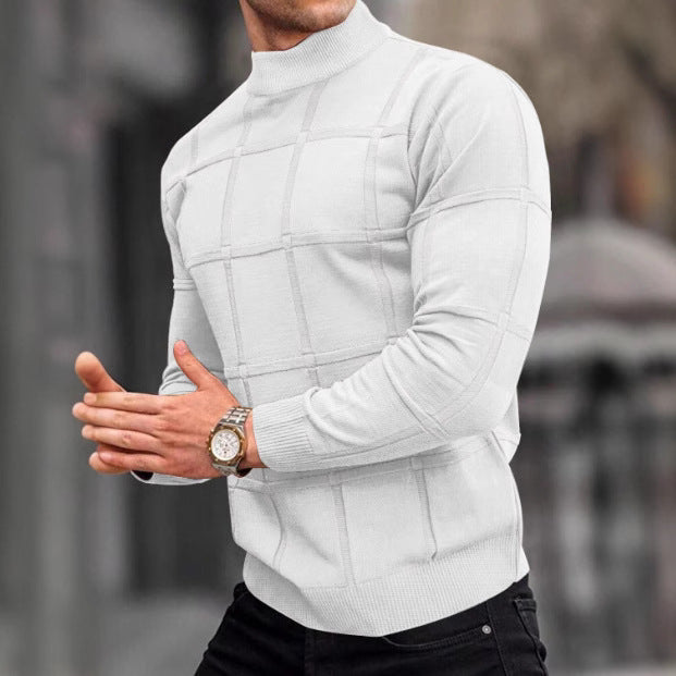 Euan | Men's Stand Collar Knit Jumper for Winter