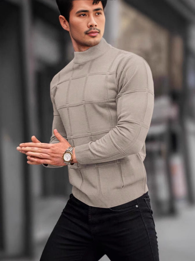 Euan | Men's Stand Collar Knit Jumper for Winter