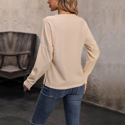 Winnie | Women's Waffle-Knit Long-Sleeve Button-Down Top