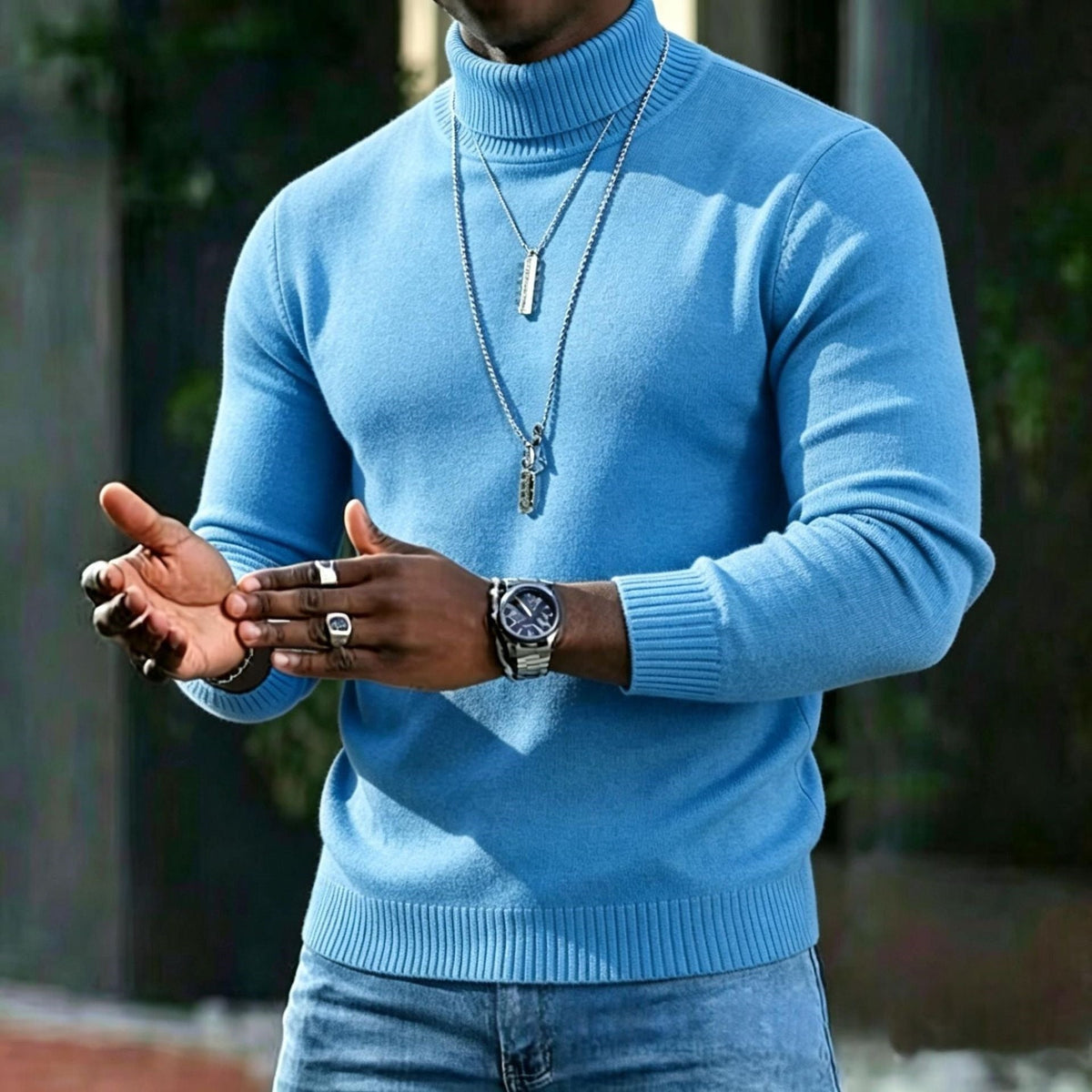 William | Men's Classic Turtleneck Jumper for Winter