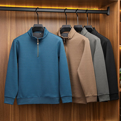 Connor | Men's Silk Quarter-Zip Pullover for Winter