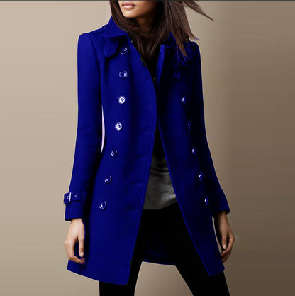 Janice | Women's Elegant Double-Breasted Mid-Length Coat for Winter