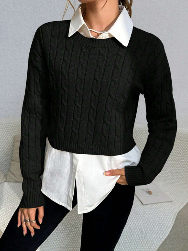 Reese | Women's Cosy Cropped Cable-Knit Jumper for Winter
