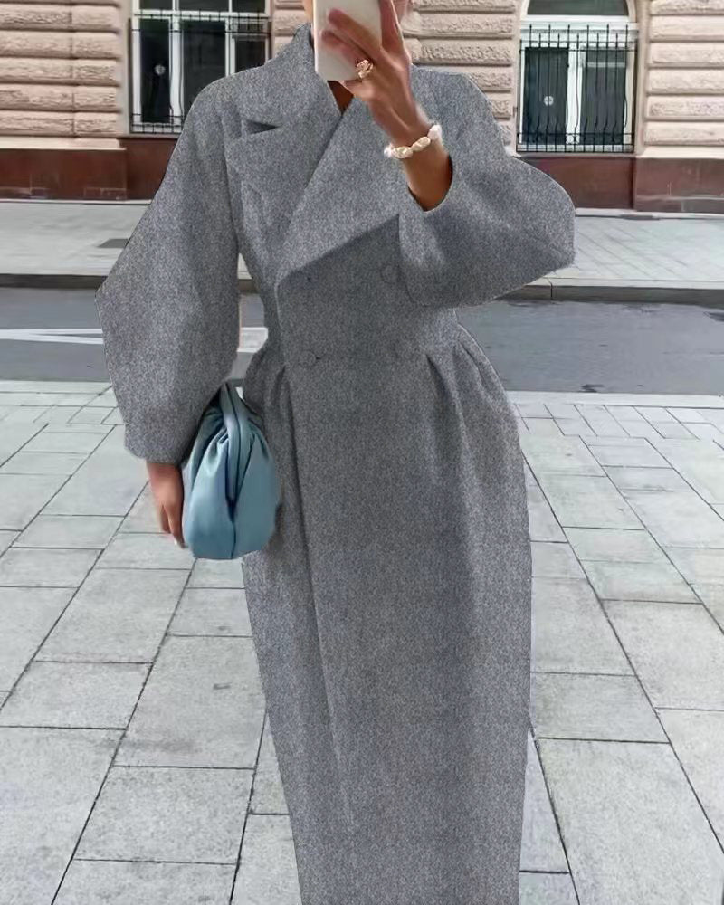 Phyllis | Women's Elegant Double-Breasted Maxi Coat for Winter