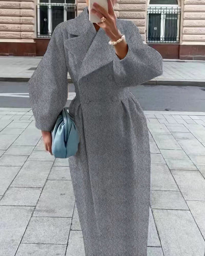 Phyllis | Women's Elegant Double-Breasted Maxi Coat for Winter
