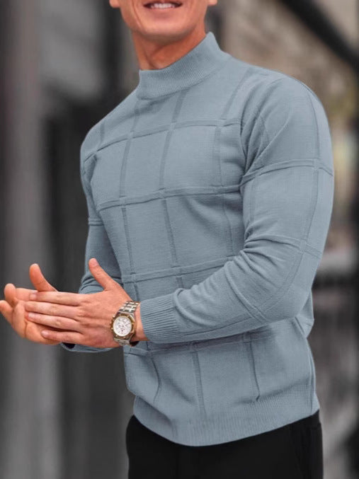 Euan | Men's Stand Collar Knit Jumper for Winter