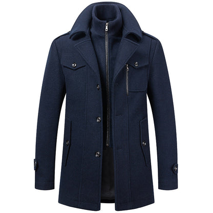 Elliot | Men's Long Button-Up Winter Jacket