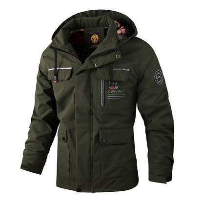 Frank | Men's Hooded Alphabet Zip-Up Jacket