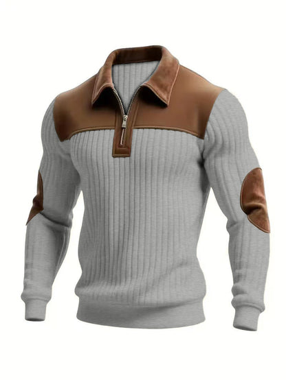 Freddie | Men's Ribbed Half-Zip Jumper for Winter