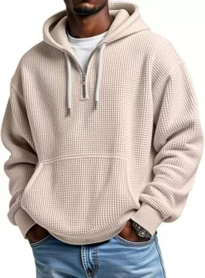 Kieran | Men's Waffle-Knit Hoodie for Winter