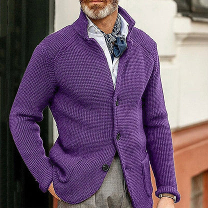 Elliot | Men's Stand-Collar Knit Cardigan for Winter