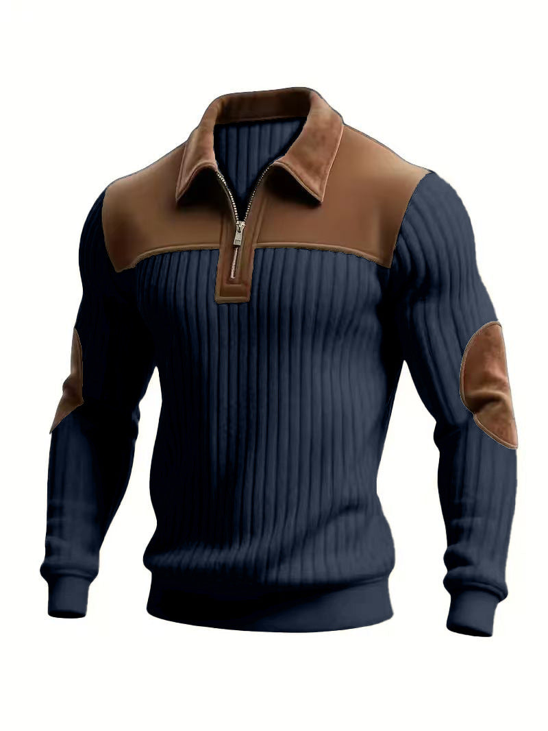 Freddie | Men's Ribbed Half-Zip Jumper for Winter