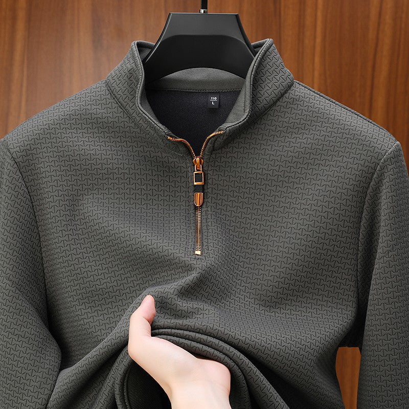 Connor | Men's Silk Quarter-Zip Pullover for Winter