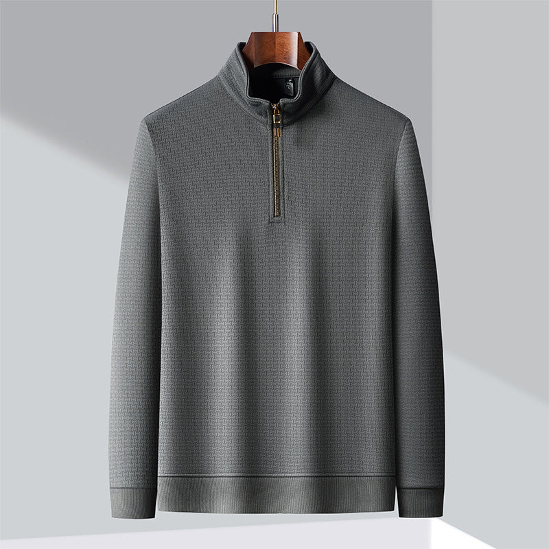 Connor | Men's Silk Quarter-Zip Pullover for Winter