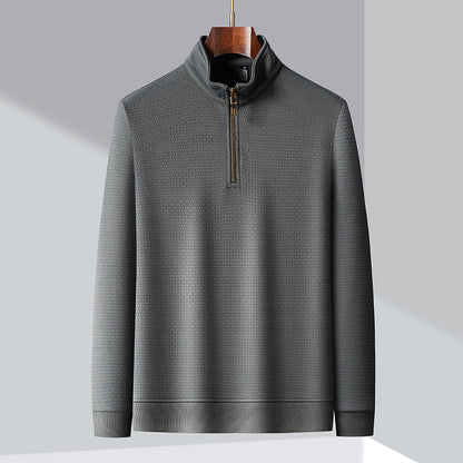 Connor | Men's Silk Quarter-Zip Pullover for Winter