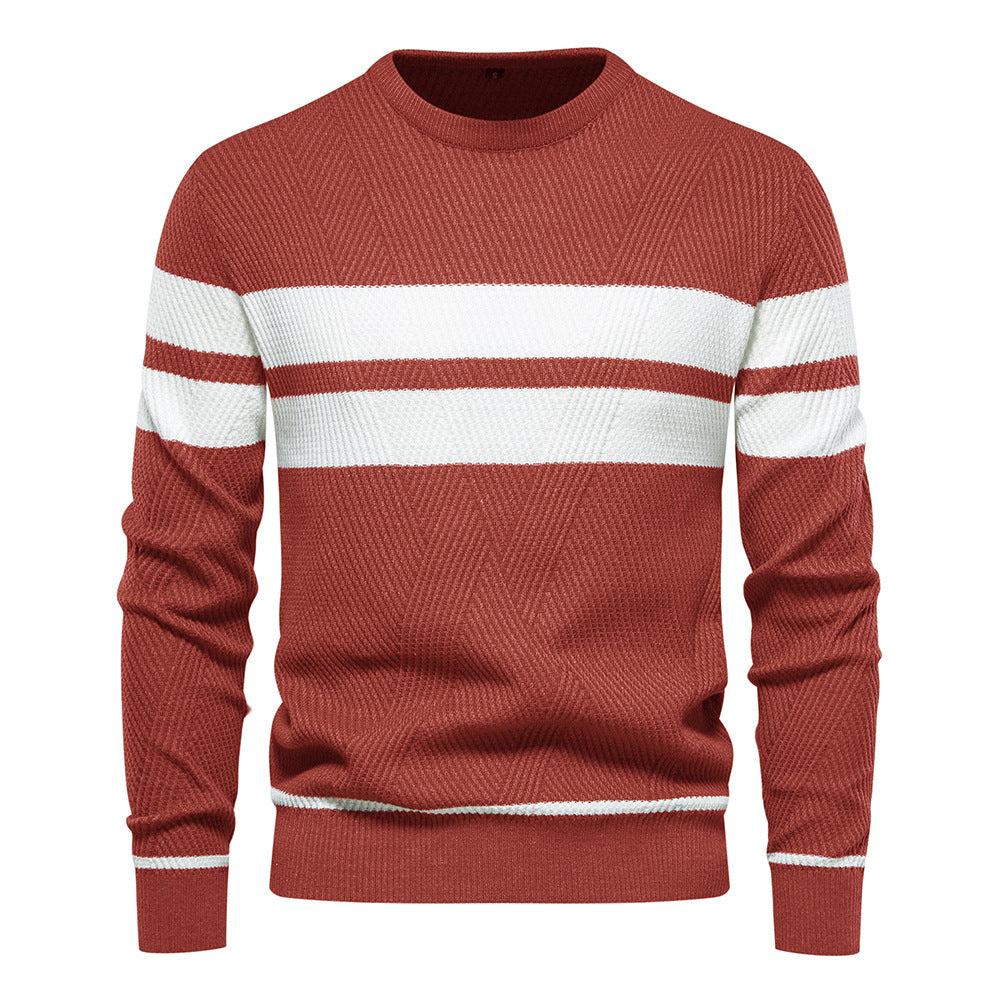 Euan | Men's Striped Nylon Jumper for Winter