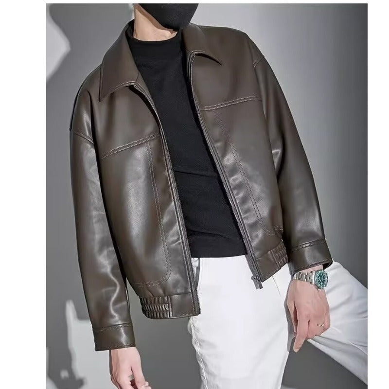 Reuben | Men's Premium PU Zip-Up Jacket