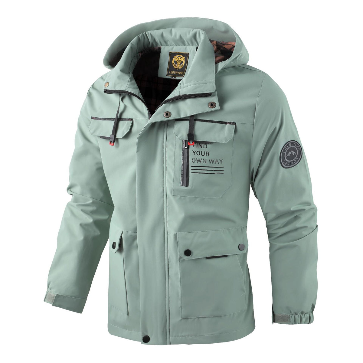 Frank | Men's Hooded Alphabet Zip-Up Jacket