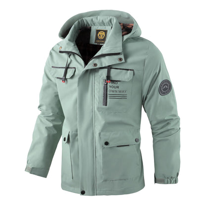Frank | Men's Hooded Alphabet Zip-Up Jacket