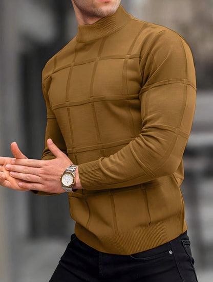 Euan | Men's Stand Collar Knit Jumper for Winter