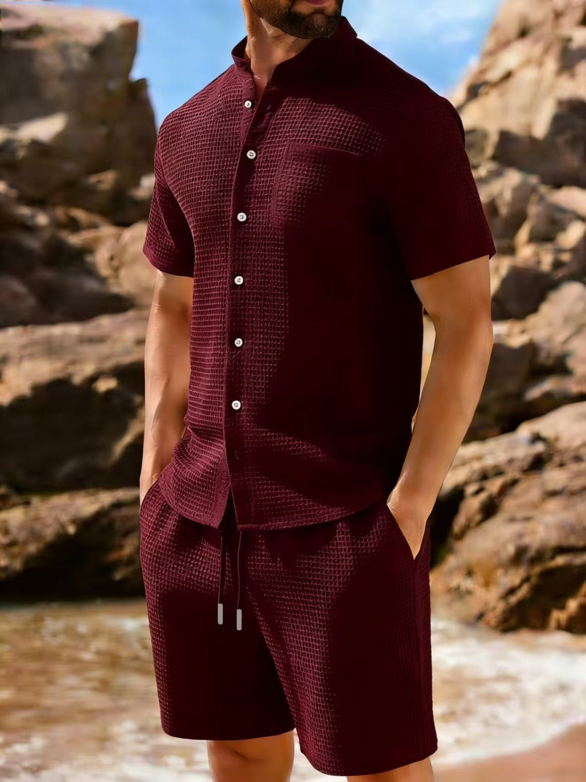 Noah | Men's Waffle-Knit Coordinated Set