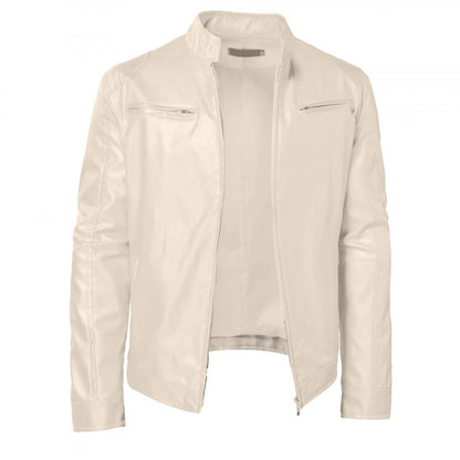 Freddie | Men's Stand Collar PU Leather Jacket