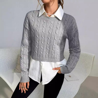 Reese | Women's Cosy Cropped Cable-Knit Jumper for Winter
