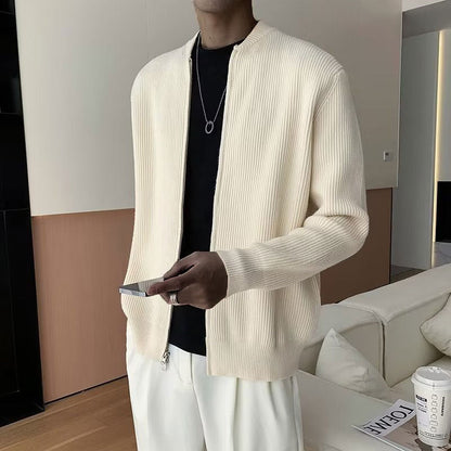 Morgan | Men's Ribbed Zip-Up Sweater