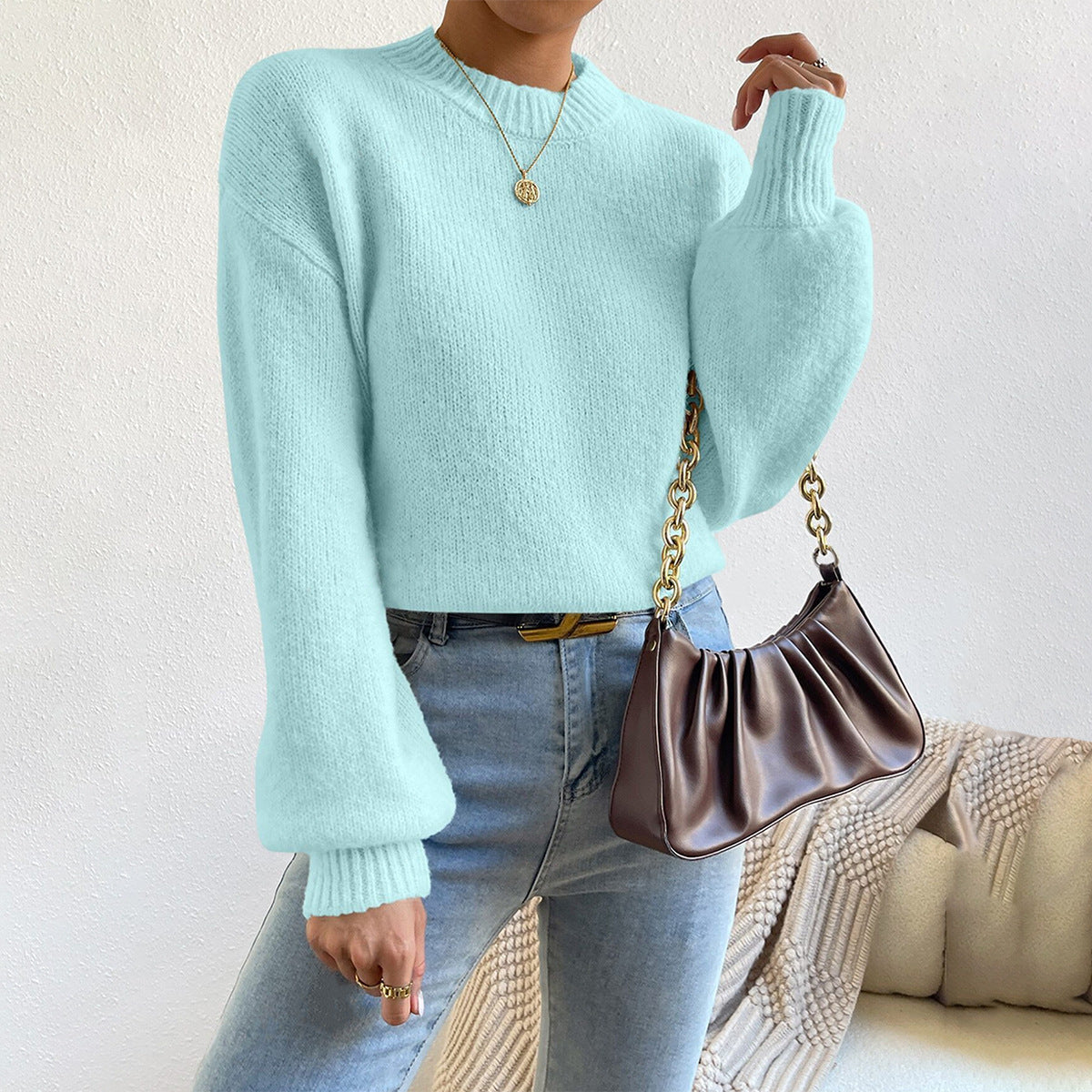 Delilah | Women's Cosy Relaxed-Fit Crewneck Jumper for Winter
