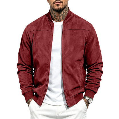 Kai | Men's Ribbed Suede Bomber Jacket