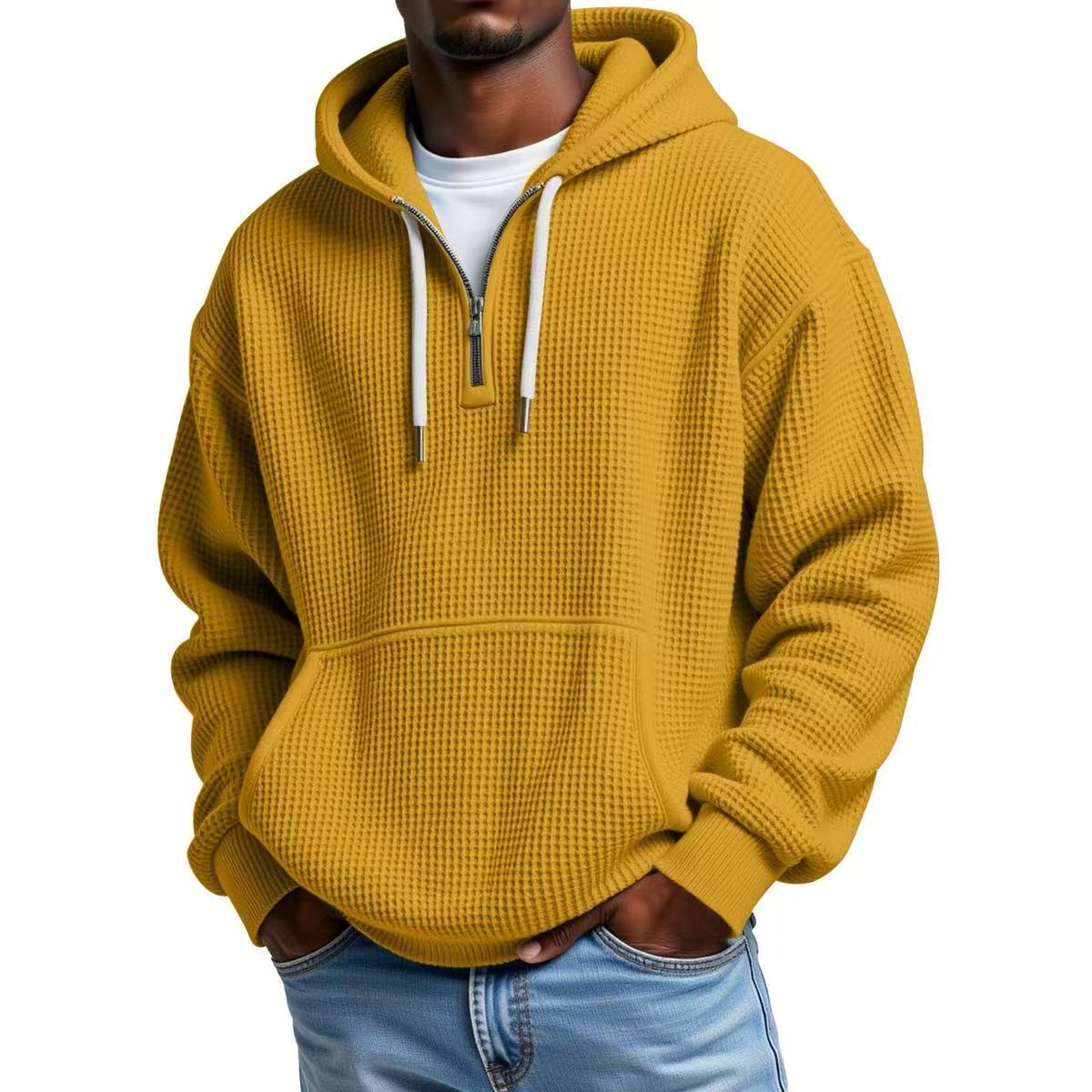 Kieran | Men's Waffle-Knit Hoodie for Winter