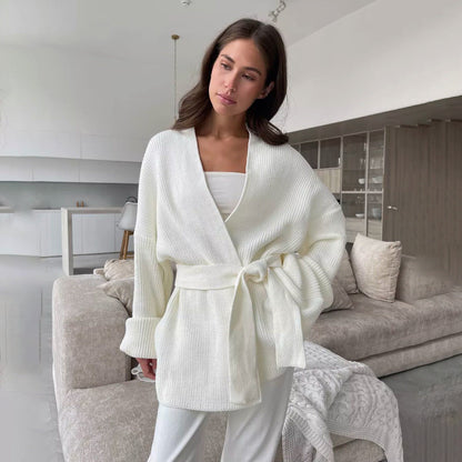 Samantha | Women's Ribbed Knit Wrap Jumper for Winter