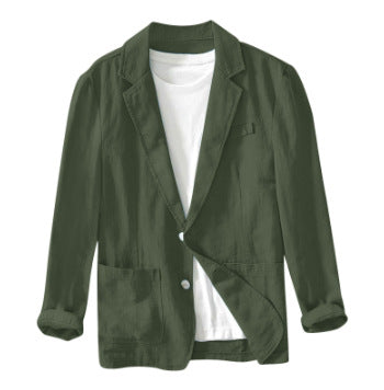 Nathan | Men's Classic Cotton Lapel Jacket