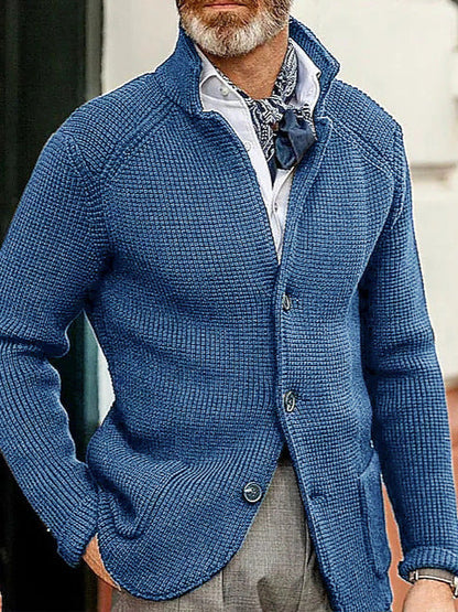 Elliot | Men's Stand-Collar Knit Cardigan for Winter