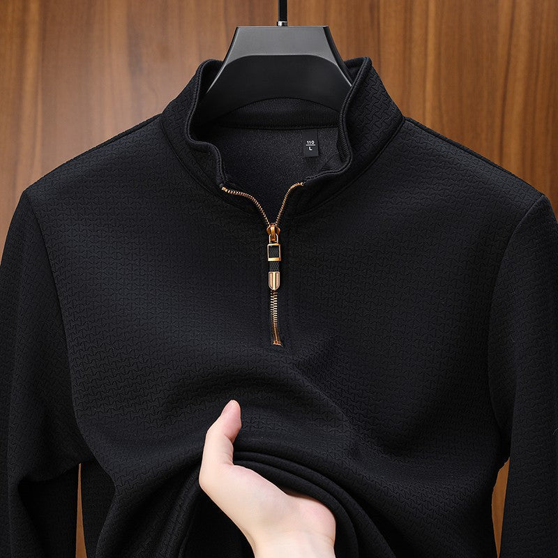 Connor | Men's Silk Quarter-Zip Pullover for Winter