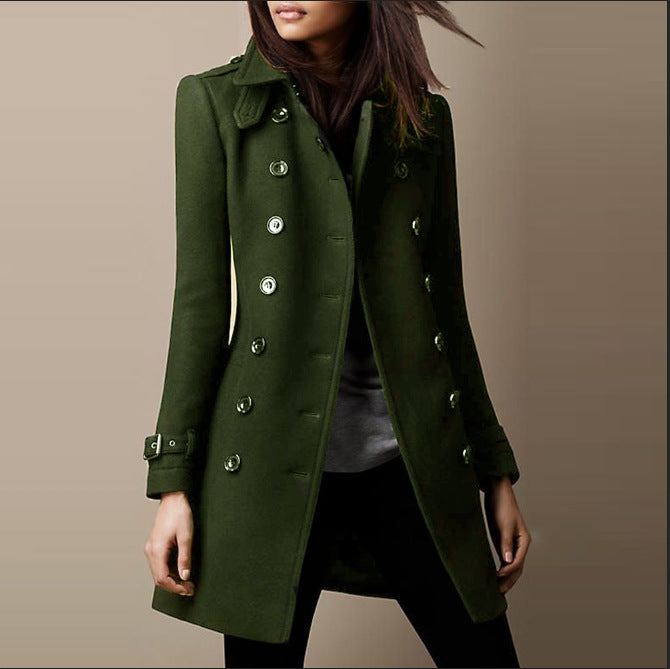 Janice | Women's Elegant Double-Breasted Mid-Length Coat for Winter