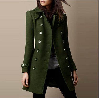 Janice | Women's Elegant Double-Breasted Mid-Length Coat for Winter