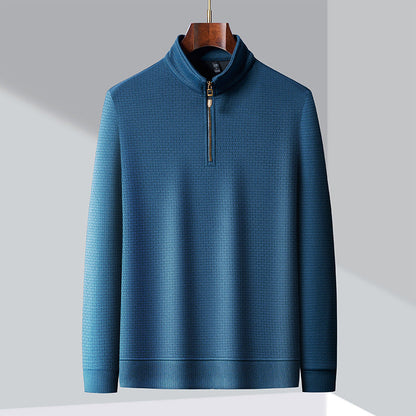 Connor | Men's Silk Quarter-Zip Pullover for Winter