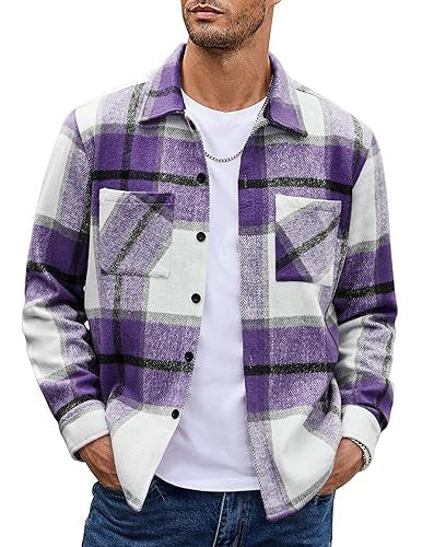 Theo | Men's Stylish Plaid Shirt Jacket