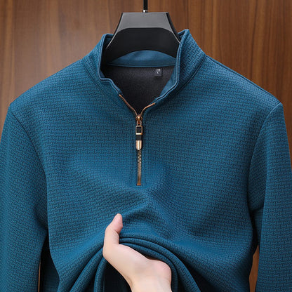 Connor | Men's Silk Quarter-Zip Pullover for Winter