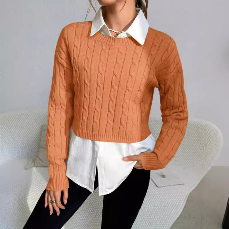 Reese | Women's Cosy Cropped Cable-Knit Jumper for Winter
