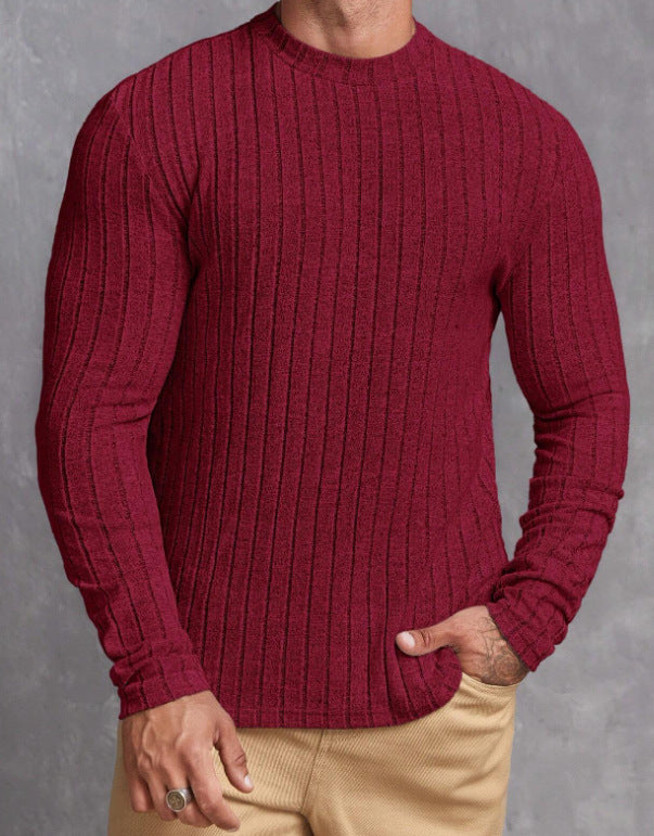Hugo | Men's Classic Striped Rib-Knit Jumper for Winter