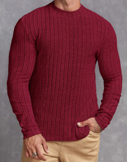 Hugo | Men's Classic Striped Rib-Knit Jumper for Winter