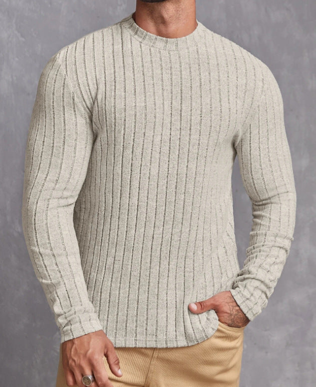 Hugo | Men's Classic Striped Rib-Knit Jumper for Winter