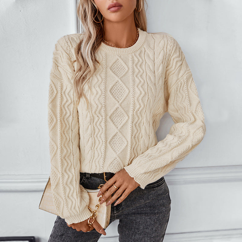 Fern | Women's Cosy Cable Knit Long-Sleeve Jumper for Winter