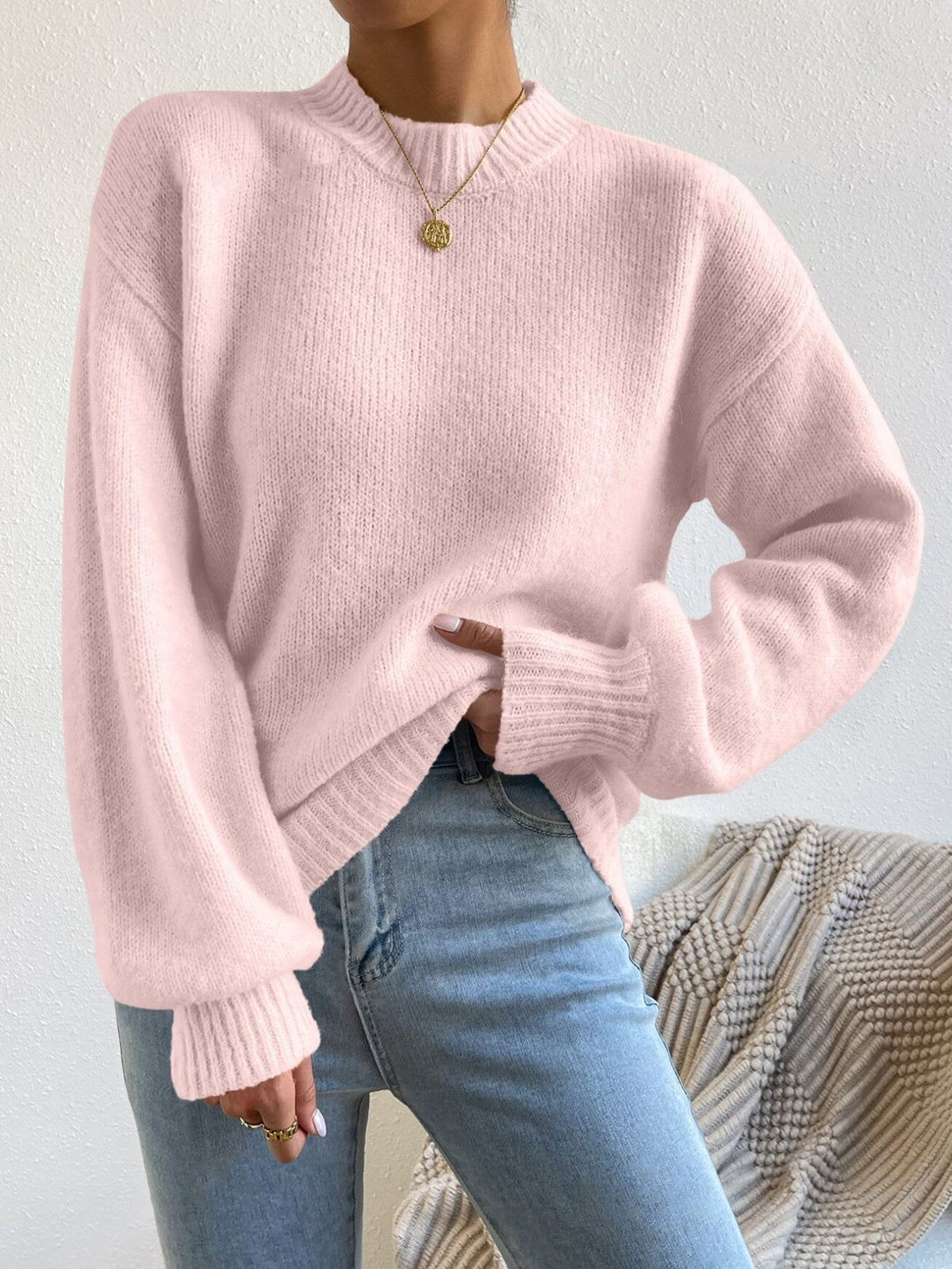 Delilah | Women's Cosy Relaxed-Fit Crewneck Jumper for Winter