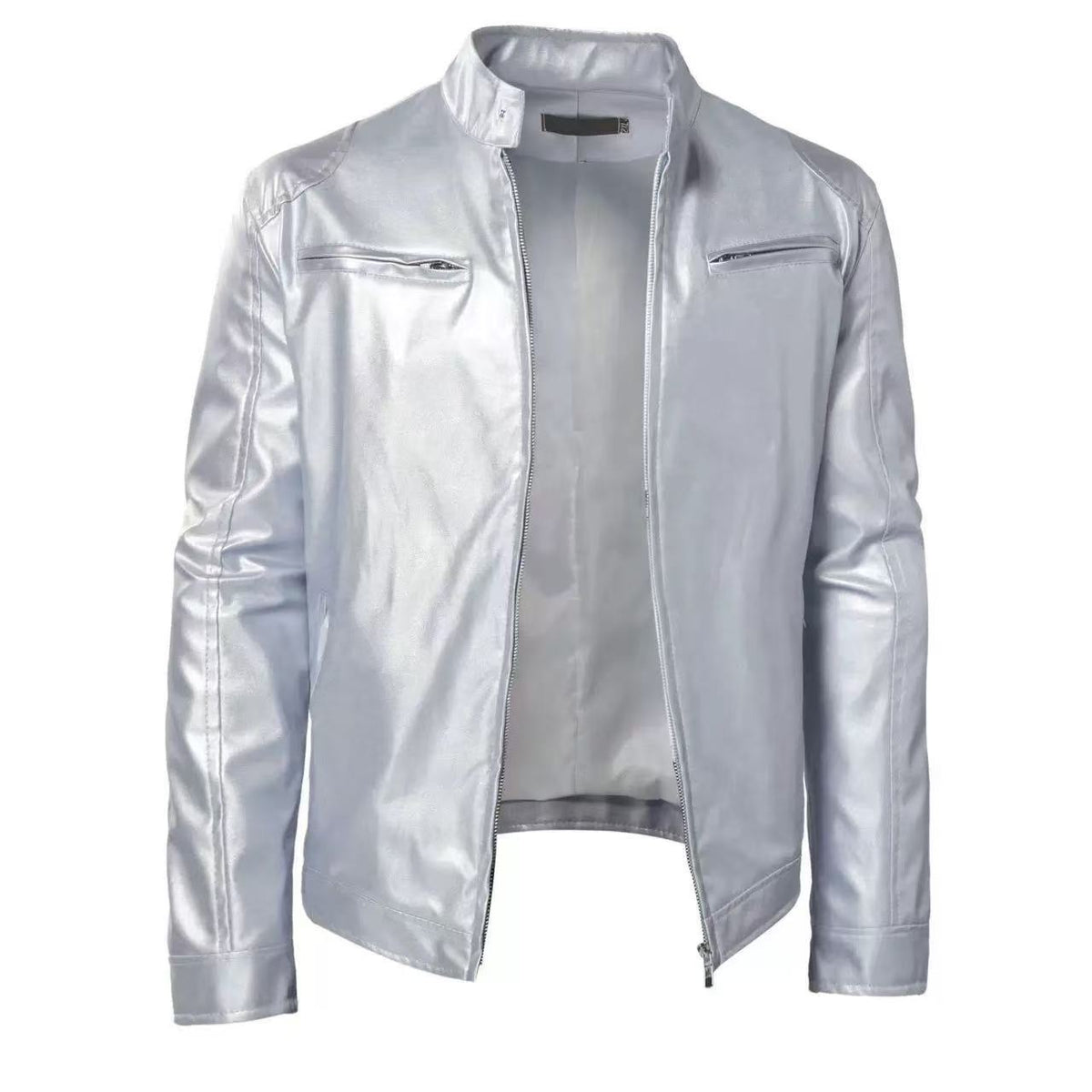 Freddie | Men's Stand Collar PU Leather Jacket