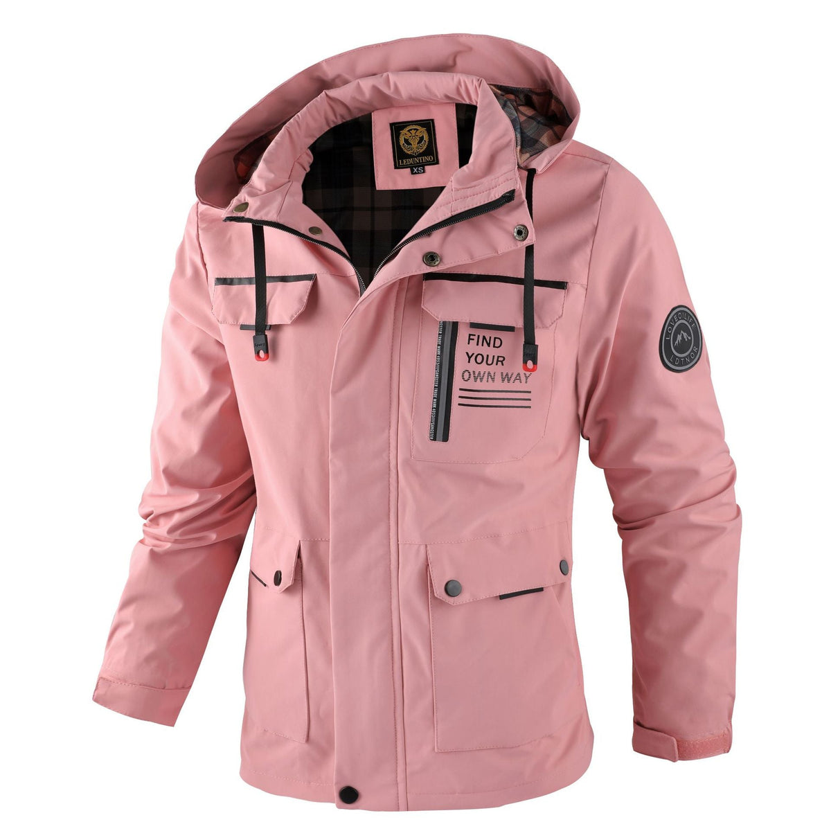Frank | Men's Hooded Alphabet Zip-Up Jacket