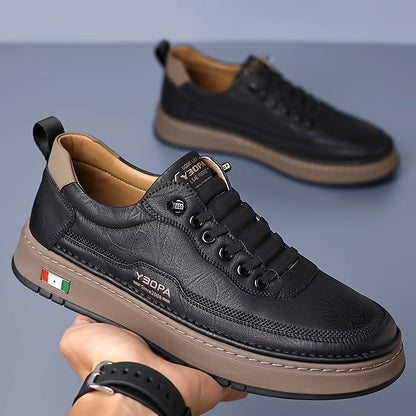 Kai | Men's Cushioned Leather Trainers